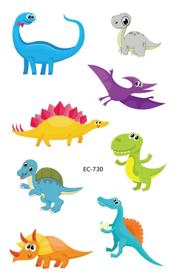 1 шт. набор динозавров для вечеринки, баннер динозавров, гигантские шары, топпер для торта, динозавр, темы для мероприятий, вечерние принадлежности для мальчиков, сувениры, тату-Стикеры - Цвет: 3PCS Sticker-EC-730