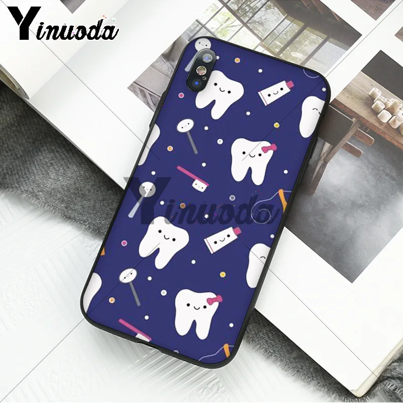 Cartoon Tooth Nurse Doctor Dentist Stethoscope Tooth Injections