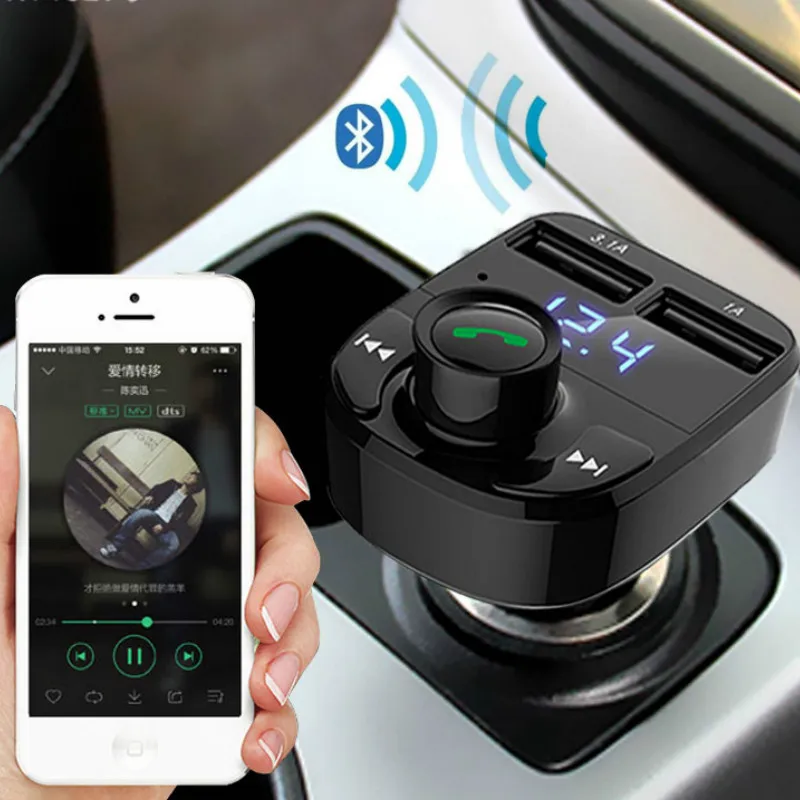 Автомобильный mp3-плеер Bluetooth hands-free автомобильного прикуривателя dual USB