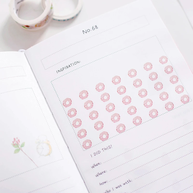 

Hot Sale 2018 Season 2 Korean Kawaii 100 Bucket Wish Plan To Do List Cute Flower Colorful Boxed Daily Planner School WJ-XXWJ285-