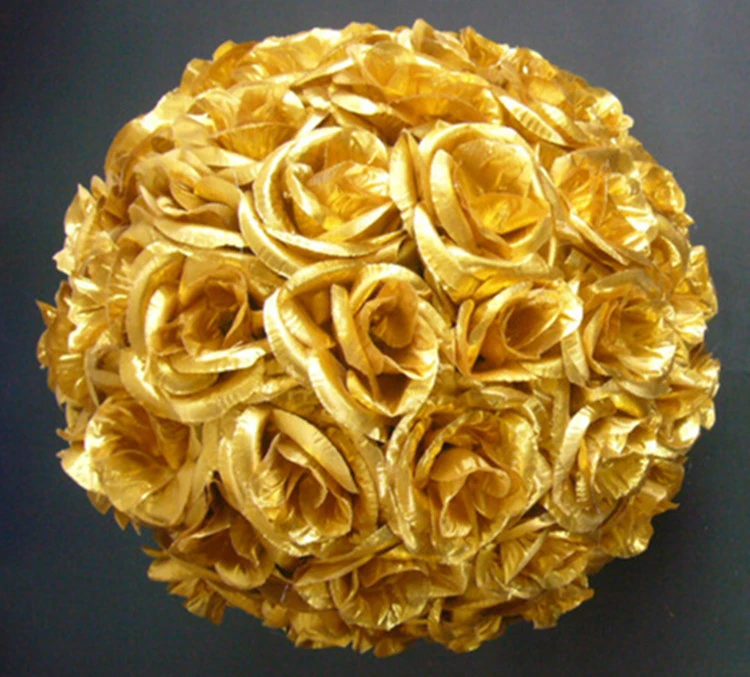 12 30cm Gold Hydrangea Kissing Ball Pomanders Artificial Silk Rose Hanging Flower Ball Centerpieces For Wedding Decorations Flower Ball Centerpieces Hydrangea Kissing Ballsflower Ball Aliexpress