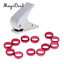 Дротика для мишени magiideal, дырокол для полета, прямоугольный Дырокол+ 12 шт. уплотнительных колец, Дротика s Grip Rings- Red