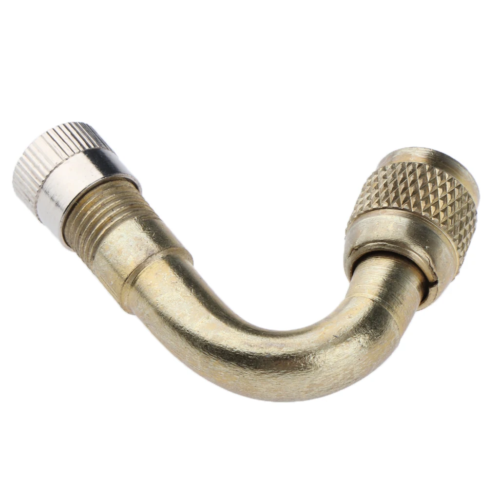 Car Motorcycle Tire Brass 45/90/135 Degree Lengthened Inflatable Tube Superior Quality With a Chrome Finish Superior Quality