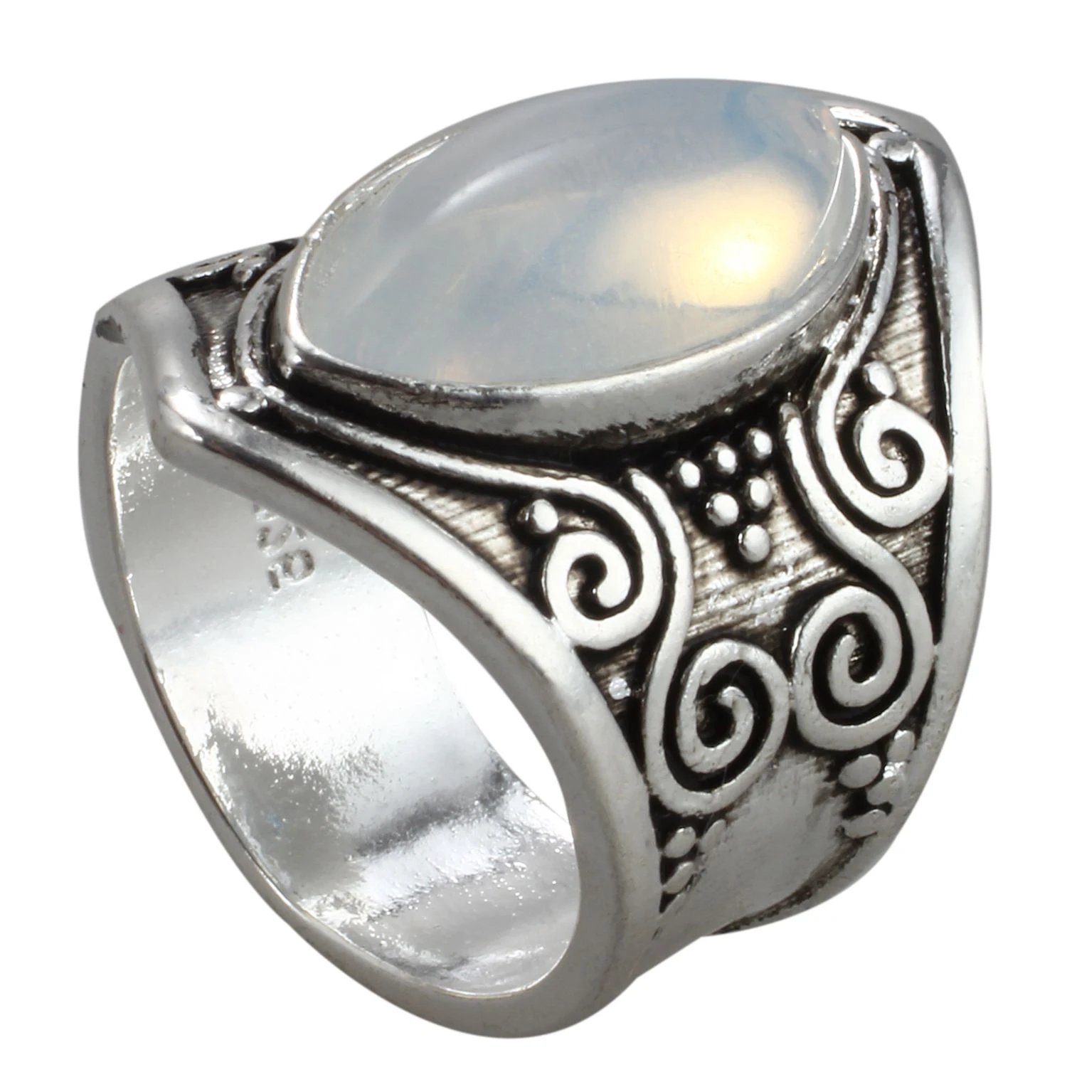 Antique Boho Jewelry Personalized Moonstone Ring Wedding Engagement Rings