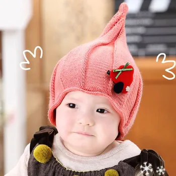 

Hot Cartoon Baby Girls Boys Toddlers Cotton knitted Strawberry Cap Headwear Lovely Hat 3 Colors