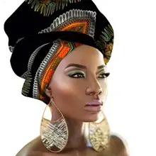 Стиль дизайн головной платок длинный головной платок женский тюрбан шаль основа волос тюрбан в африканском стиле Q039