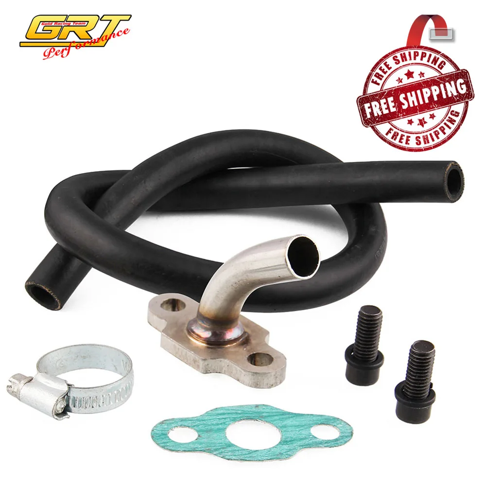 

Free shipping Stainless Steel Turbo Oil Drain Return Pipe Flange Kit 1/2 NPT 0.5Inch with AN10 Oil Tube Universal EA061