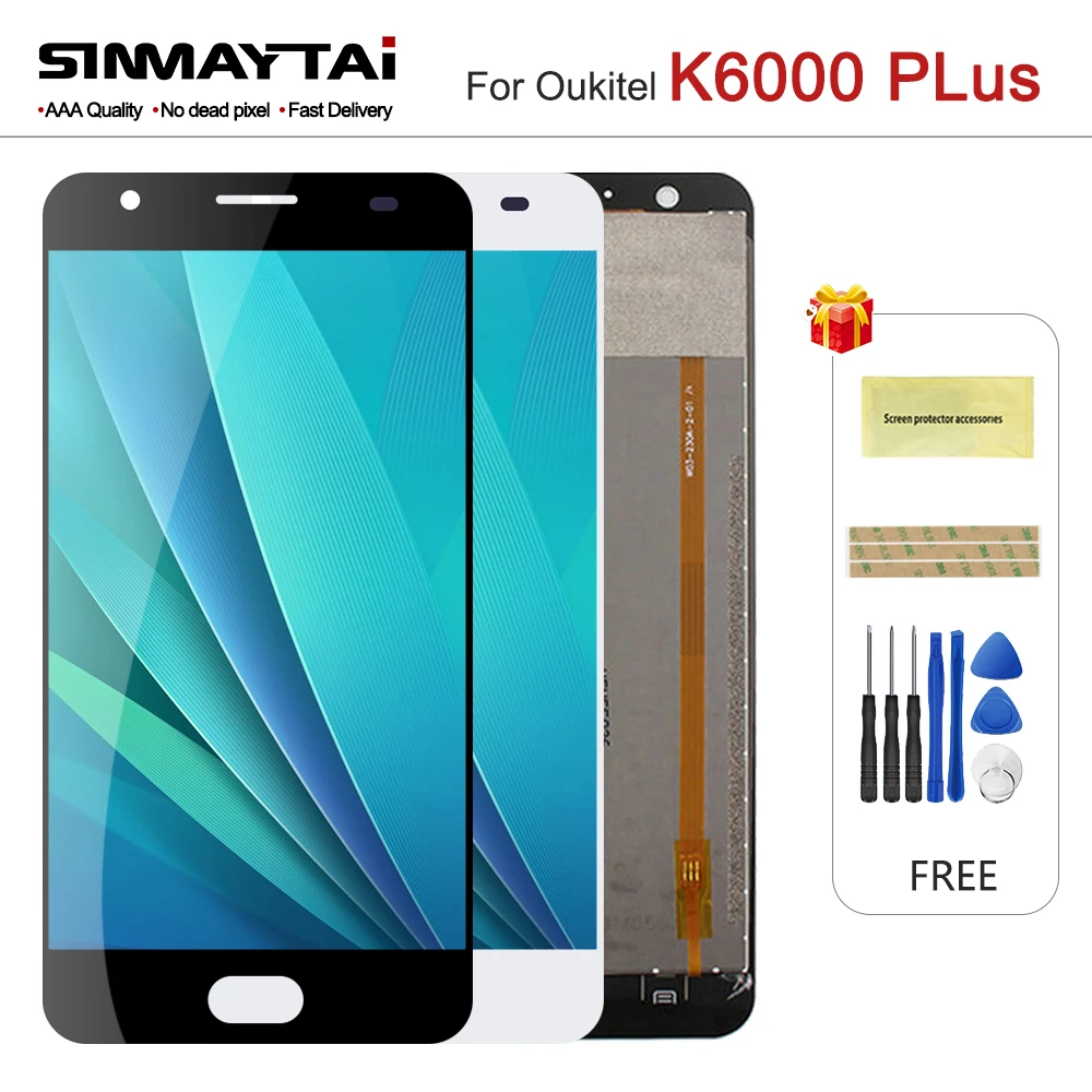 Сменный сенсорный ЖК экран K6000 Plus 5 дюйма для Oukitel K6000Plus|Экраны мобильных