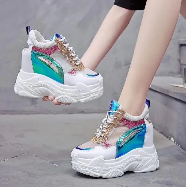 Fashion Summer Women Sneaker Sandals Women Wedges High Heel Platform Shoes Woman Classic Lace Up Casual Gladiator Sandals