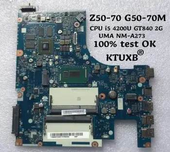 

KTUXB ACLUA/ACLUB UMA NM-A273 motherboard for Lenovo Z50-70 G50-70M notebook motherboard CPU i5 4200U GT820M 2G 100% test work