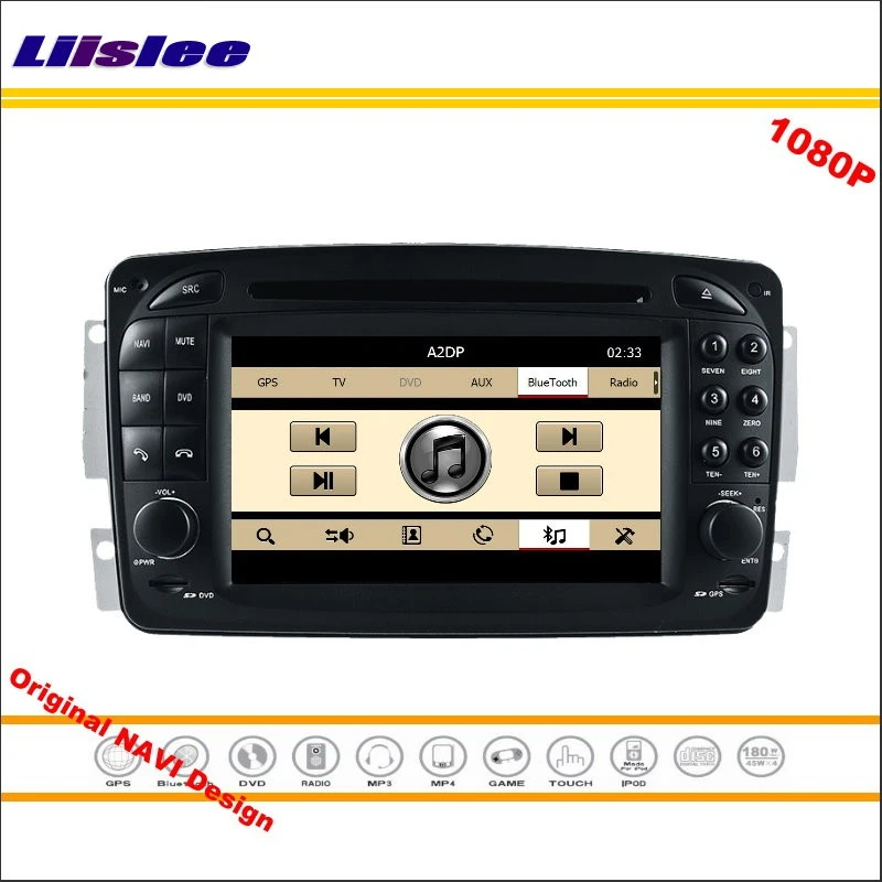 Sale Liislee For Mercedes Benz M / ML W163 1998~2002 Car Radio CD DVD Player GPS Navigation 1080P HD Screen System Original With Aux 4