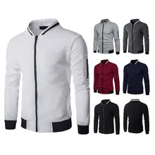 Осенняя куртка для бега с длинным рукавом, мужская куртка для бодибилдинга, уличная облегающая Спортивная одежда на молнии, белая мужская куртка, пальто