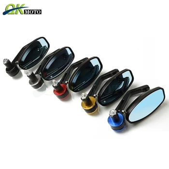 

Universal Motorcycles Rearview Mirrors Hand Grip Ends Mirrors For YAMAHA T-Max 500 530 XJ6 XJR 1300 FZ6 S2 FZ8 FZS 1000 Tirumph