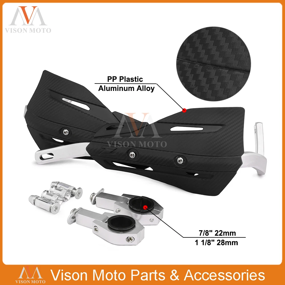 7/8" Handlebar Brush Guards For Dirt Bikes & MX Bikes – Fit Yamaha, Honda, Others