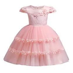 Высокое качество Дети платье принцессы для маленьких девочек для Свадебная вечеринка для девочек платья для маленьких девочек Детская