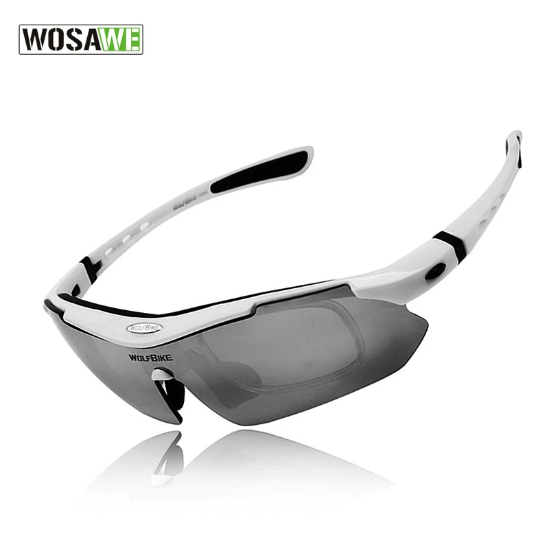 WOSAWE Polarized Cycling Sun Glasses Outdoor Sports Bicycle Glasses Bike Sunglasses TR90 Goggles Cycling Eyewear 5 Lens White WOSAWE Polarized Cycling Sun Glasses Outdoor Sports Bicycle Glasses Bike Sunglasses TR90 Goggles Cycling Eyewear 5 Lens White