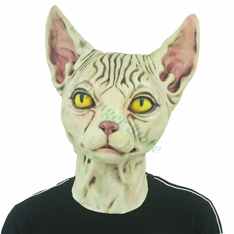 Сфинкс безволосая кошка костюмная Маска Косплей Хэллоуин вечерние