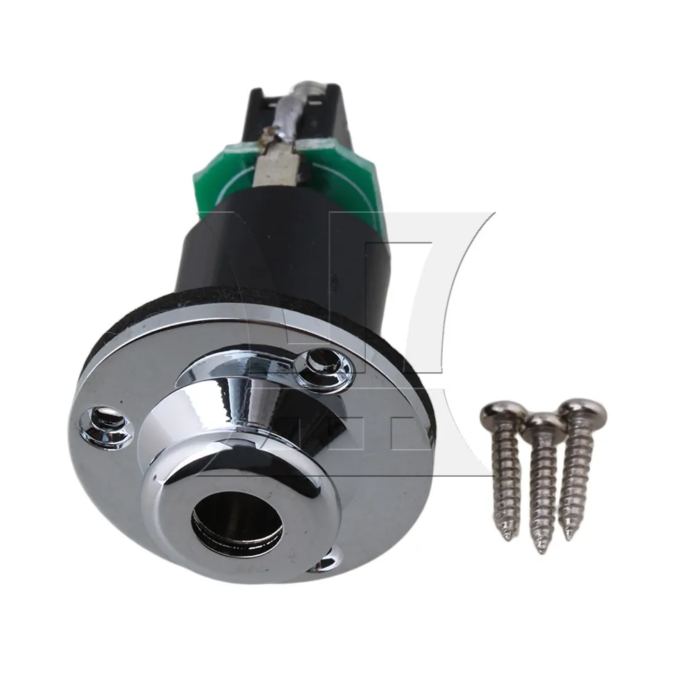 Yibuy 1/4 inch Silver Endpin Pin Output Jack Socket with Screws for
