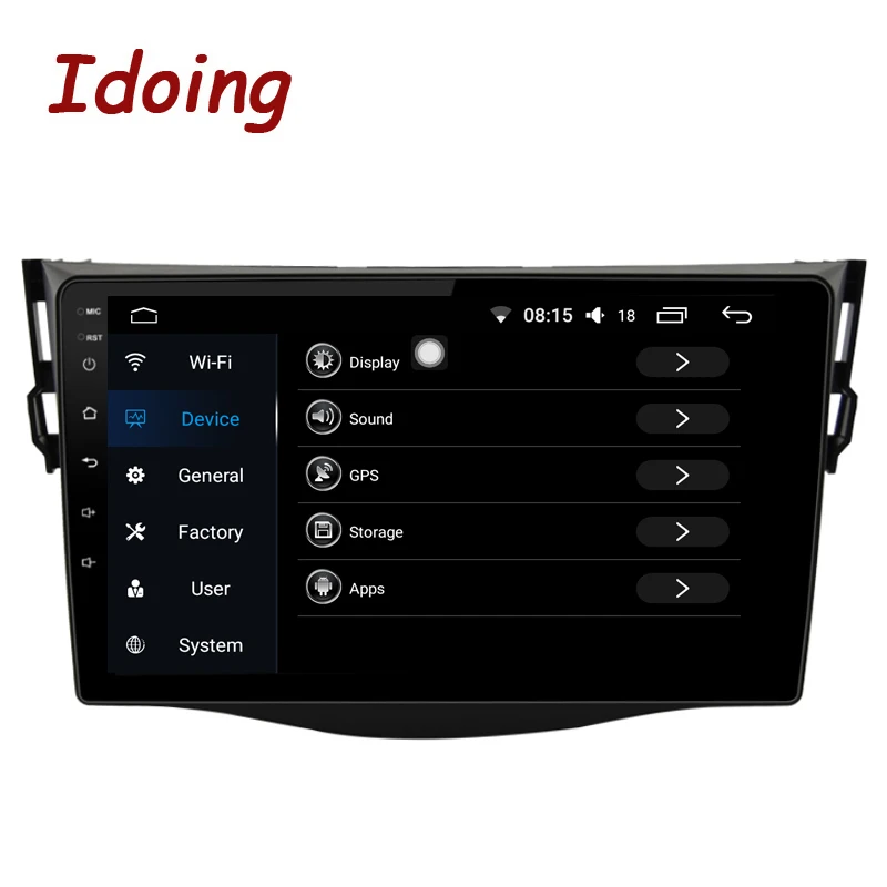 Cheap Idoing 9"4G+64G Octa Core Car Android 8.1 Auto Radio Multimedia Player For Toyota RAV4 Rav 4 2007-2011 GPS Navigation Glonass 2