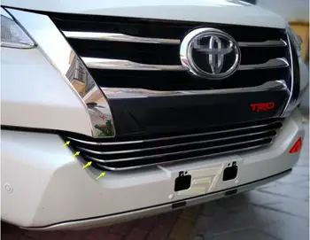

ABS Chrome CAR Front Racing Grills Bumper Mesh Grille Around Trim Cover 4pcs/set For Toyota Fortuner 2016 2017 2018 2019 2020