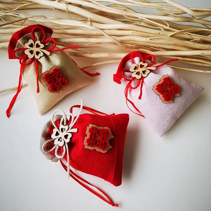 

New Style Creative Cloth Bundle Bag With Drawstring For Packaging Candy Jewelry Sachet Gift Packing