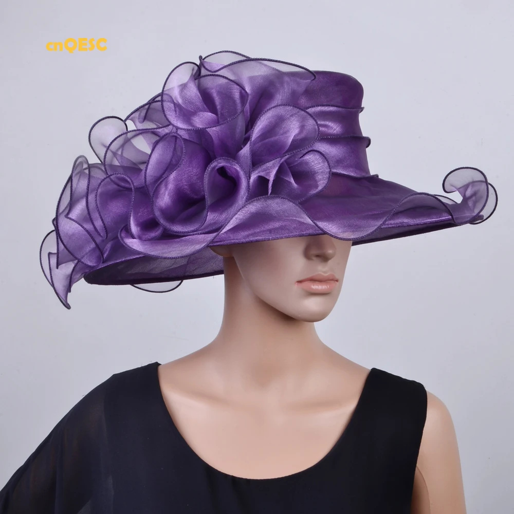 purple derby hat