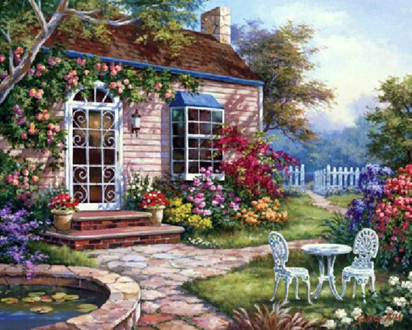 5d diy diamond painting cross stitch beautiful garden houses crystal needlework diamond embroidery full diamond decorative - Beautiful Garden Pictures Houses 5d diy diamond painting cross stitch beautiful garden houses crystal needlework diamond embroidery full diamond decorative - Beautiful Garden Pictures Houses