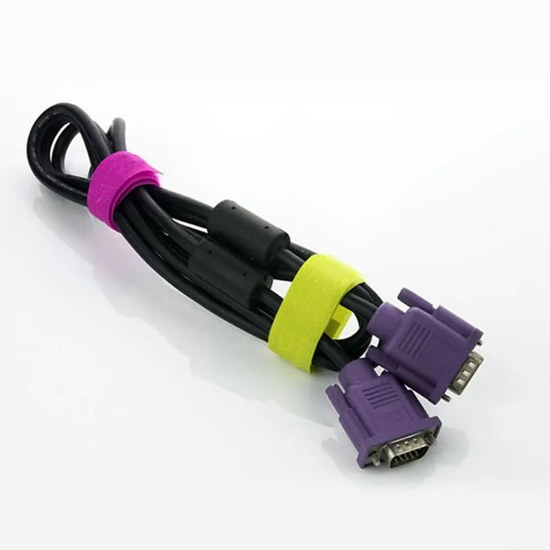 

100pcs/lot Bobbin winder Cable Wire Organiser Management Marker Holder Cord Ties magic tape Lead Straps For TV Computer