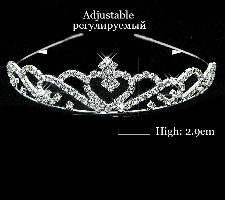 Роскошная свадебная тиара с австрийскими кристаллами, корона, принцесса, королева, для вечеринки, выпускного вечера, стразы, тиара, повязка на голову, ювелирные изделия для волос, аксессуары - Окраска металла: 7