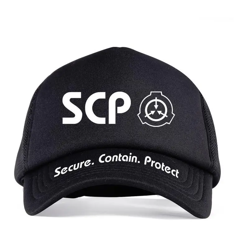 Аниме SCP печать хлопковая Спортивная Кепка Солнцезащитная Шляпа Бейсболка унисекс аксессуары косплей хип-хоп мода для мальчиков