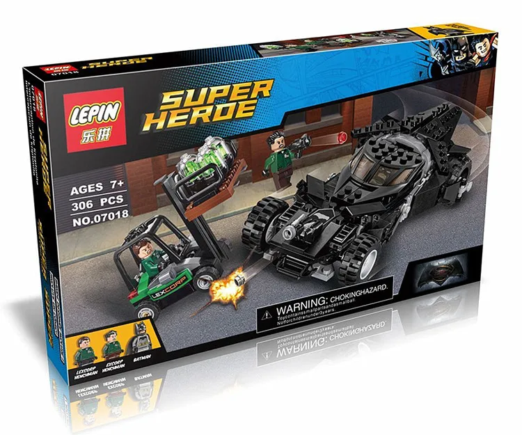 

306pcs Kryptonite Interception Batman Batmobile Lexcorp Henchman DC Superhero Set Building Blocks  76045 Compatible With Lego