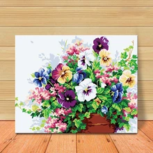 MOLEK DIY картина маслом по номерам комплект цветущие цветы Европа акриловая живопись на холсте Современный домашний декор Настенная картина