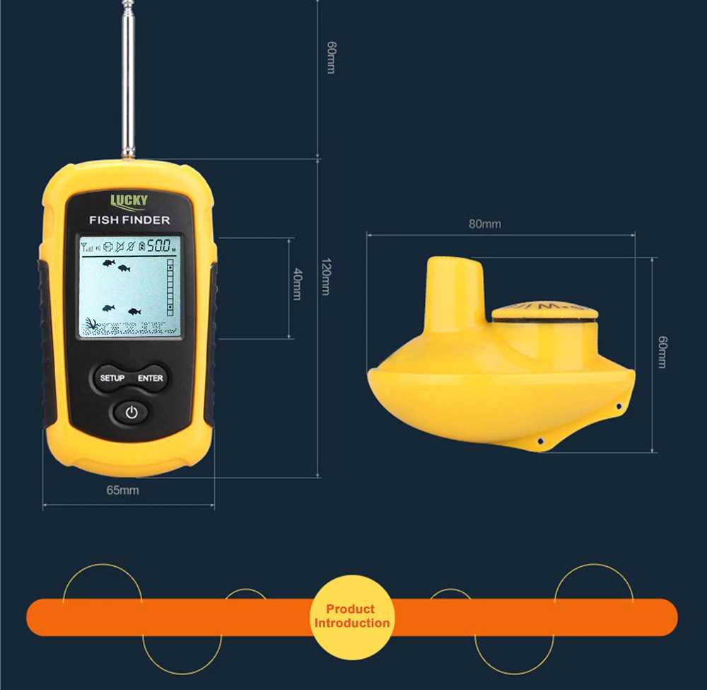 Портативный FindFish беспроводной Sonar рыбопромысловый эхолот приманка рыболокатор сенсор Findfish перезаряжаемый рыболокатор