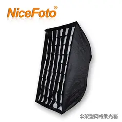 NiceFoto зонтик стенд сетки ячеистой сетки softbox Открытый flash light общие ks-60x90cm