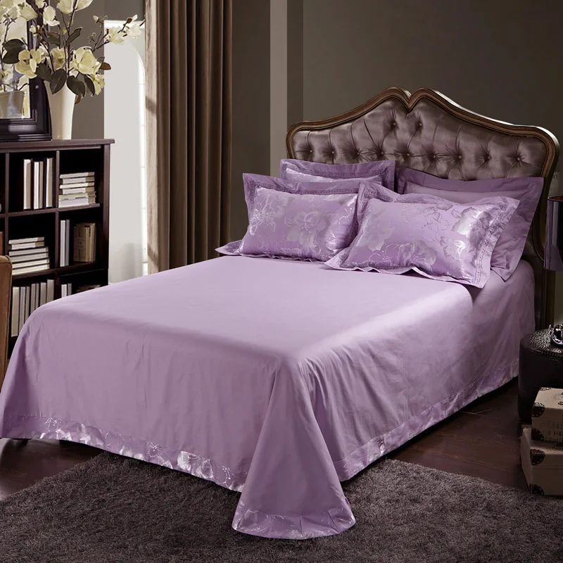 Waliicorners Silk Cotton Jacquard Golden Classic Bedding set Silky Smooth Duvet Cover Bed Sheet Pillowcases 59 2224009 - (2)