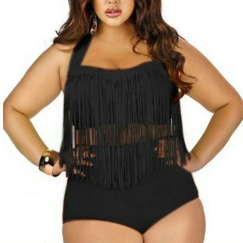 plus size tassel bikini