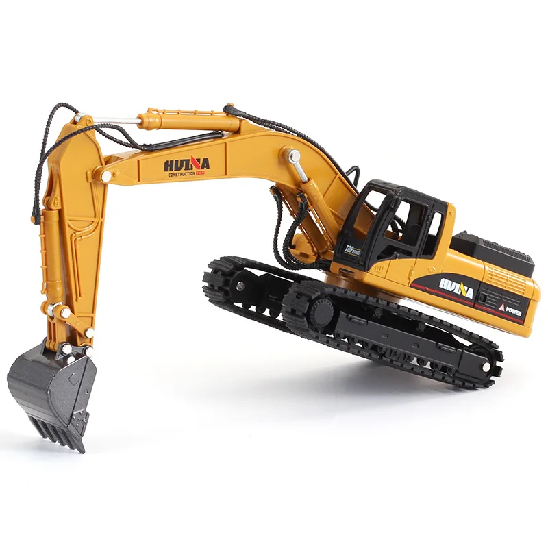 excavator HUINA 1:50 Самосвал экскаватор колесный погрузчик литая металлическая модель строительная машина игрушки для мальчиков подарок на день рождения коллекция автомобилей - Цвет: excavator