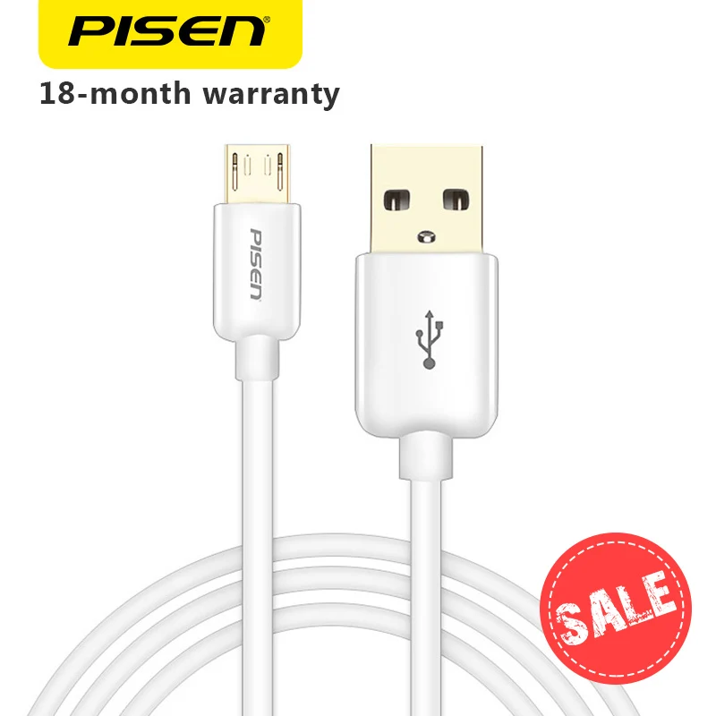 

PISEN 0.8m Micro USB Cable Fast Charging Data Sync USB 2.0 Charger Cable Android for Xiaomi Huawei Samsung HTC