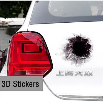 

27*25 Funny Car Sticker 3D Painting Black hole car Tail cover stickers Vinyl Decals Waterproof Stickers Decoration Car Styling