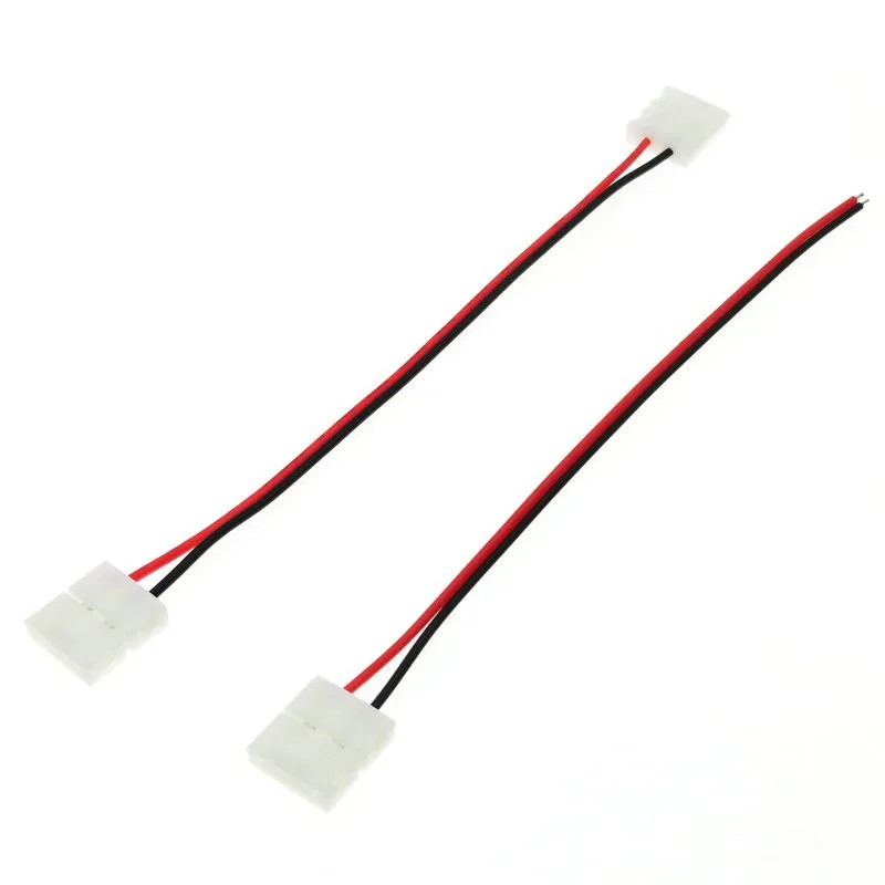 

LED Single color strip Wire connector 2pin 10mm / 2pin 8mm with Wire Free Welding Connector Led Strip PCB Clip 5pcs/lot