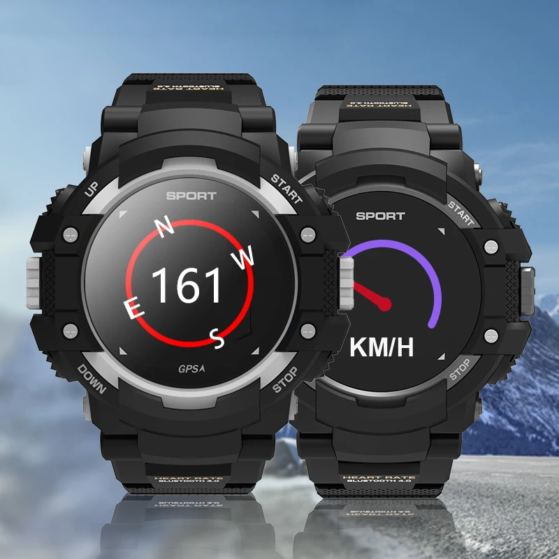 

New Design Smart Watch Men LED Touch Fitness Sports GPS Watch Rubber Outdoors Male Call Climbing Smart Wristwatch Android IOS