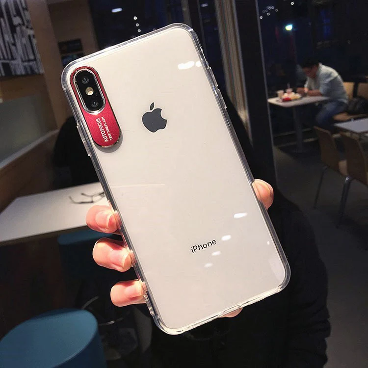 Металлические линзы буквы чехлы протектор для iPhone 11 XS Max XR XS 6 6S 7 8 Plus Полный корпус мягкий ТПУ прозрачный задняя крышка телефона - Цвет: T2