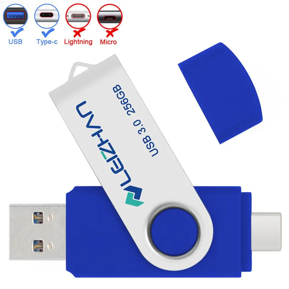 LEIZHAN Android USB флэш-накопитель USB 3,0 Тип c Телефон картинка 64 ГБ 32 ГБ 16 ГБ высокоскоростной 128 ГБ флэш-накопитель 256 ГБ USB C память