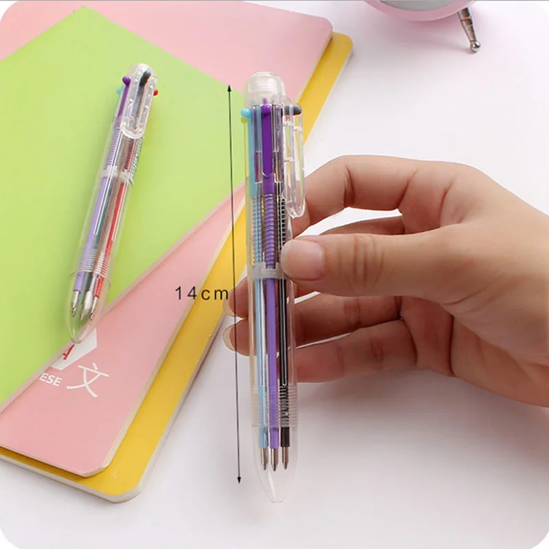 

New arrival 1 multicolor novel ballpoint pen multi-function 6 In1 color paper stationery material