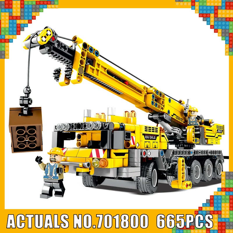

Diy Education Machine Crane Car Brick Learning Building Blocks For Kids Toys compatible with Legoingly Technic Christmas Gifts