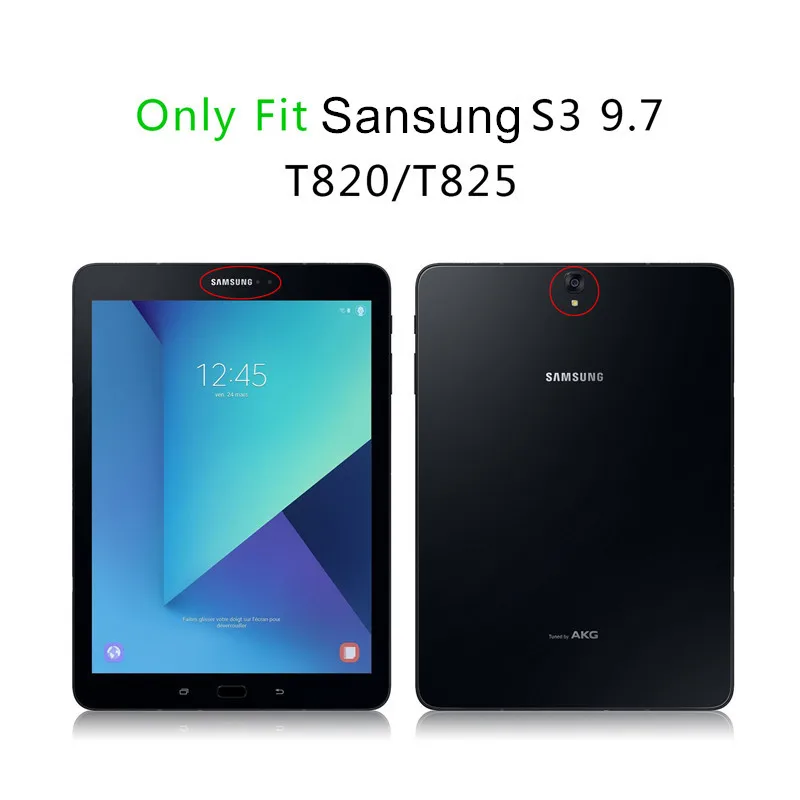 Высококачественный чехол-подставка из искусственной кожи для samsung Galaxy Tab S3 9,7 T820 T825 Smart Cover Funda с карандашом+ пленка для экрана+ ручка