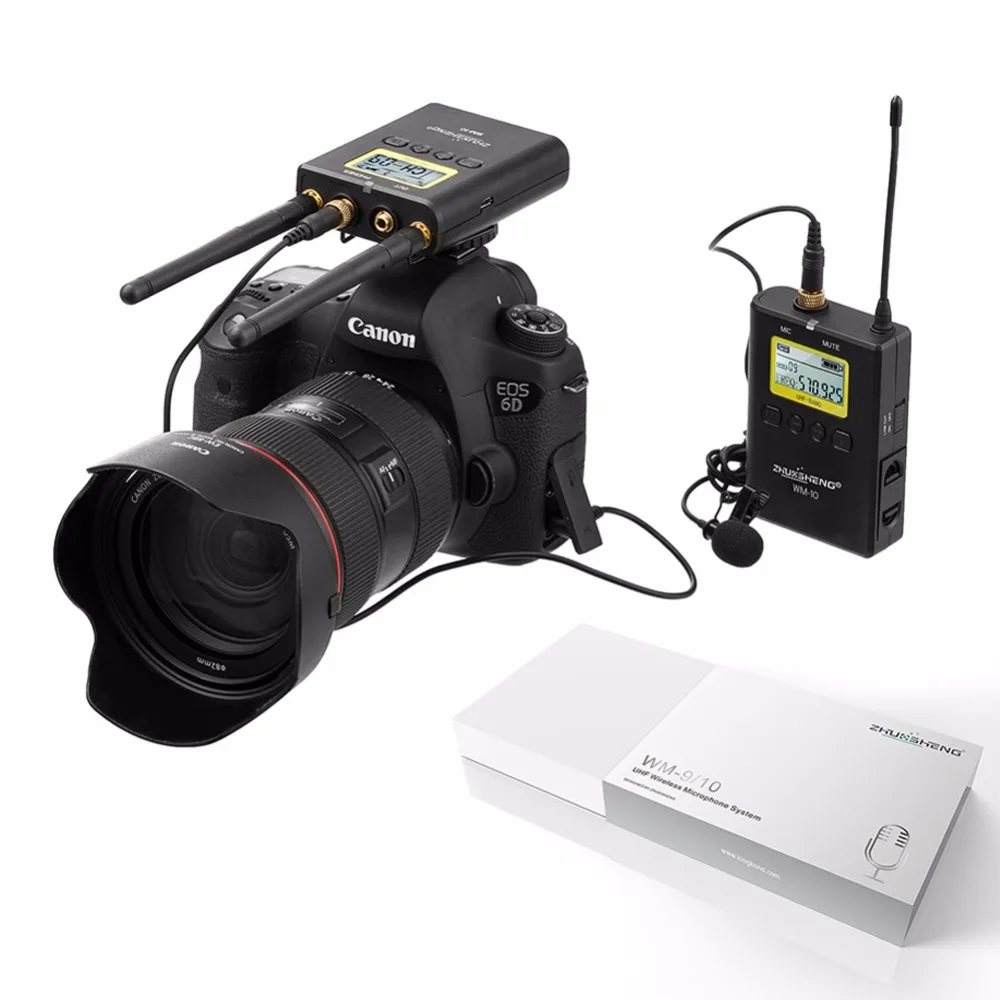 ZhuoSheng WM 10 беспроводной микрофон Lavalier для Canon Nikon Sony Hosting Tranning Broadcast|Микрофоны| |