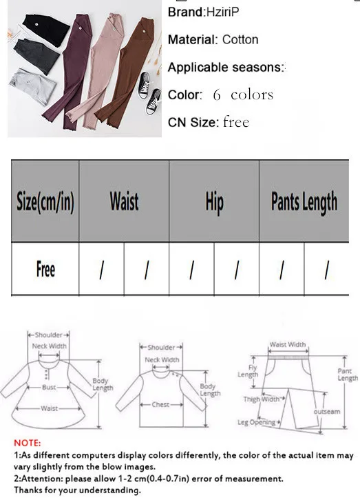 Hzirip Бесплатная Повседневное Высокая Талия простой для беременных брюки модные стильные брюки Леггинсы ухода за брюки живот беременной 6