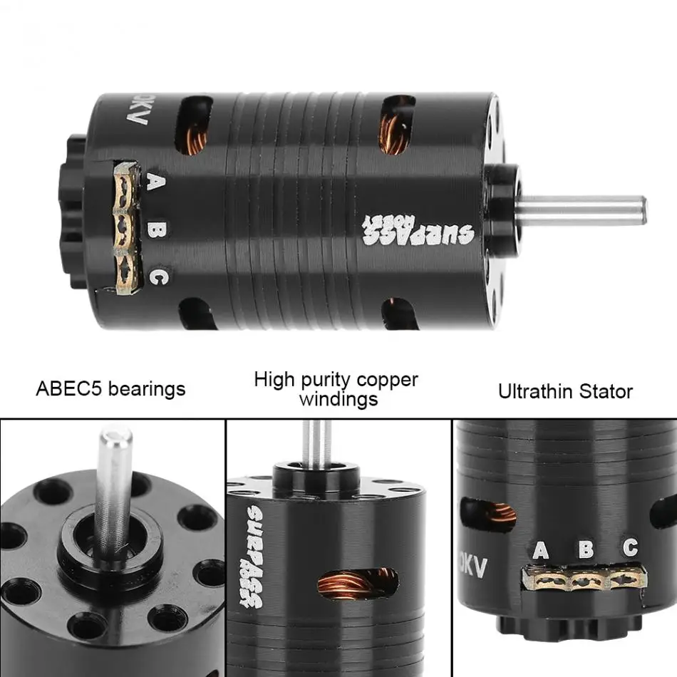 SURPASS HOBBY 1410 бесщеточный двигатель 10500KV 9500KV 7500KV 6900KV 6000KV для 1/24 1/26 пульт дистанционного управления автомобиля RC Мотор аксессуары