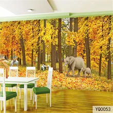 QINGCHUN пользовательские 3D ткань и текстильные обои для стен ткань обои фрески матовый шелк для гостиной животные лес листья